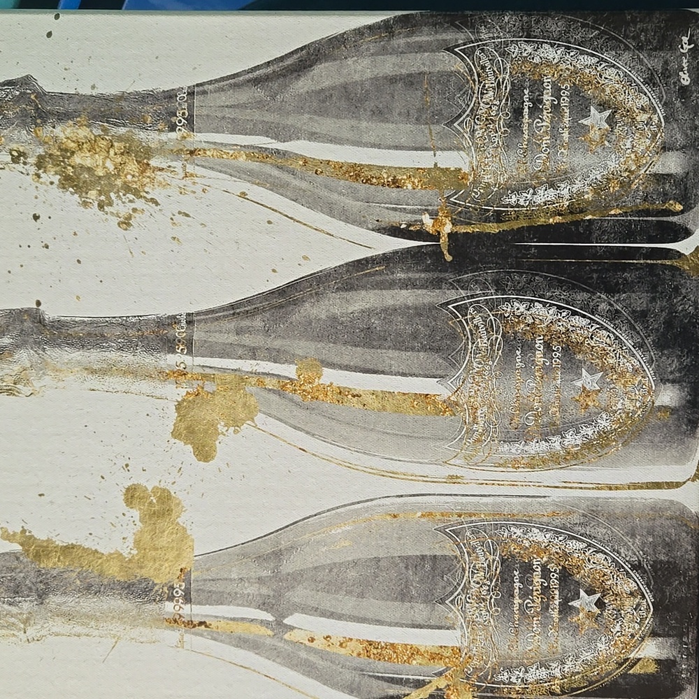 Oliver Gal Drinks And Spirits Dom Marbles Dom Perignon W COA certificate Of Auth - Picture 3 of 10